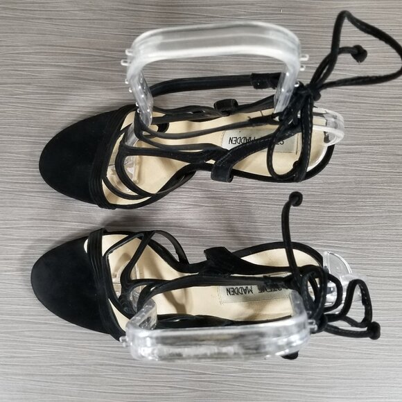 Steve Madden 'Ava' Sandal, Black Suede, Womens Size 10 M - Picture 10 of 12